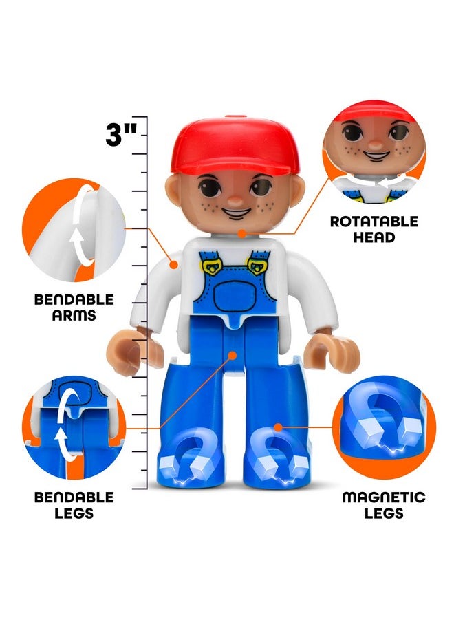 Playmags Playmags Large Magnetic Figures Community Set of 15 Pieces - 3” Play People Perfect for Magnetic Toys Building Blocks - STEM Learning Toys for Kids - Magnet Tiles Expansion Accessories Pack  - Image 2