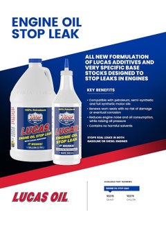 LUCAS OIL Lucas Oil Products LUC10278 Engine Oil Stop Leak, 1 Quart, 1 Pack  - Image 4