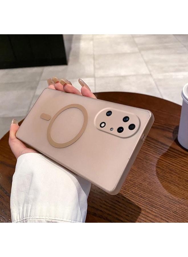 اس-توب جراب لهاتف Huawei P50 Fine Hole Ice Fog MagSafe PC Phone Case - Image 1