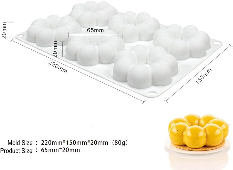 mostsom Silicone Mold Flower Shaped Silicone Donut Molds, Baking Pans, 6-Cavity Reusable Cake Maker Cookie Tray for Kitchen, Dishwasher, Oven, Microwave, Freezer Safe (Flower Donut J) - Image 3