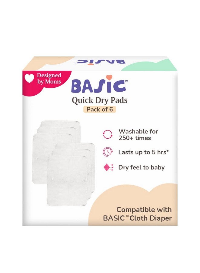Superbottoms Basic Quick Dry Pads Combo Freesize For Baby (Pack of 6) - Image 4