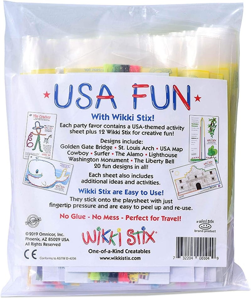 WikkiStix ويكي ستكس الولايات المتحدة حزم المرح الأساسية للسفر للرحلات البرية featuring معالم ومواقع الولايات المتحدة مصنوعة في الولايات المتحدة عبوة من 20 - Image 3