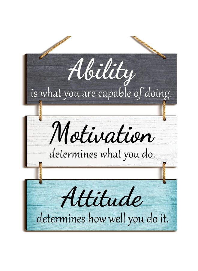 يُسلِّم لوحات جدارية خشبية، ديكورات جدارية للمكاتب، ديكورات جدارية ريفية، لوحات جدارية تحفيزية مع عبارات، لوحات جدارية خشبية، لافتة للقدرة، ديكور حمام للمنزل (جديد) - Image 1