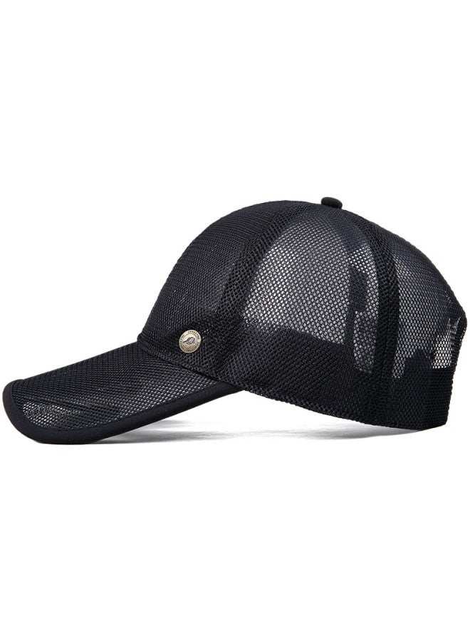 Denssyne Uni Summer Baseball Cap Sun Hat Outdoor Sports Mesh Cap For Middle-aged And Elderly - Image 2