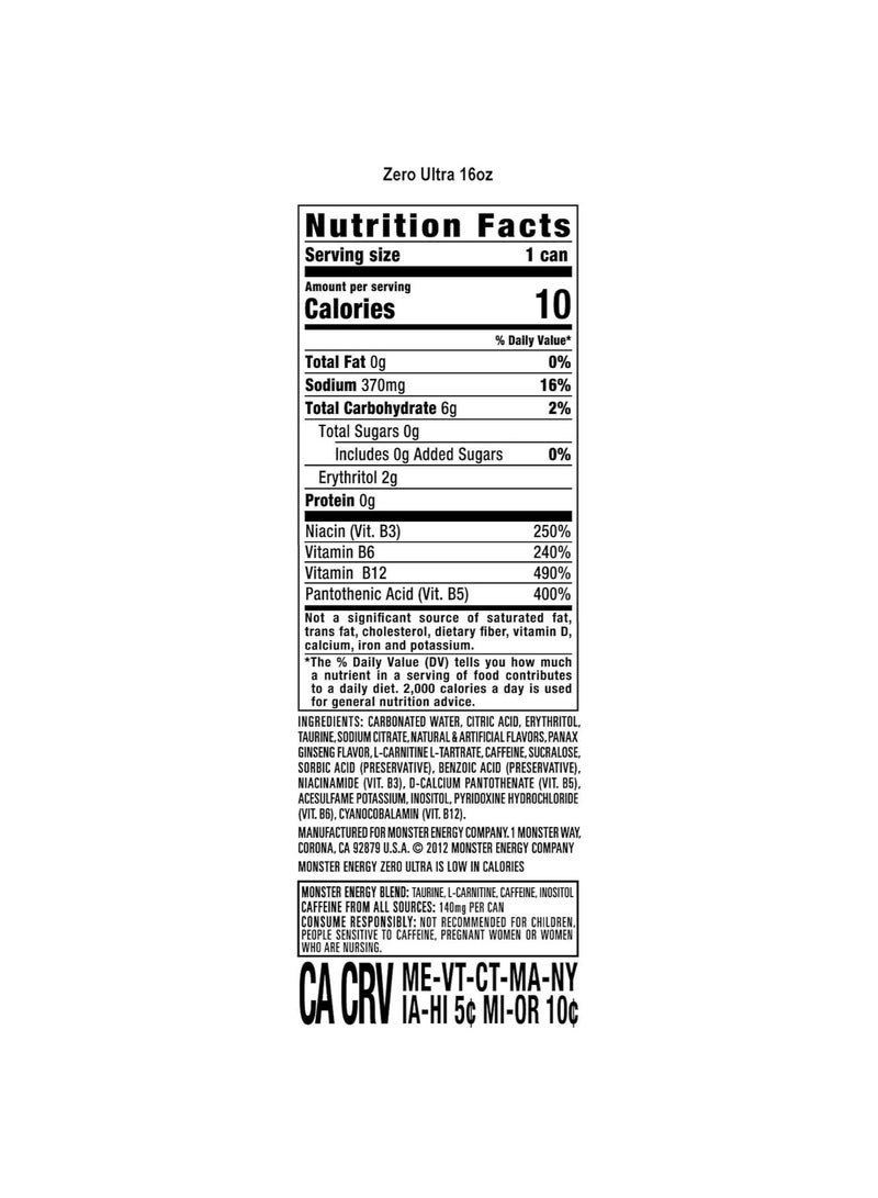 Monster Ultra White Energy Drink 500ml - Image 3