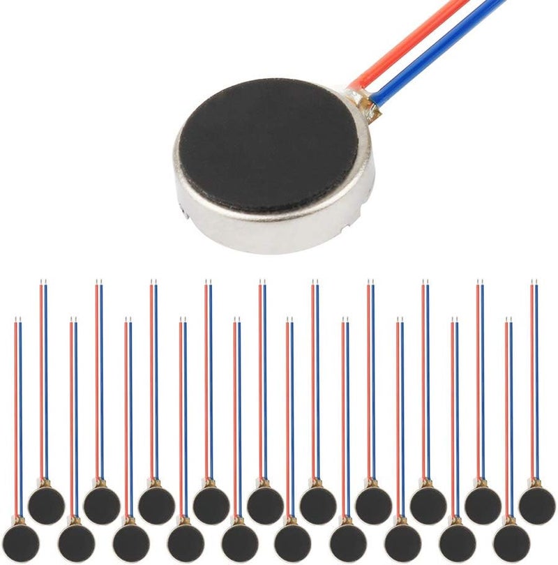 20 قطعة من محركات الاهتزاز الصغيرة بحجم 10 مم × 3 مم، تعمل بتيار مستمر 3 فولت و12000 دورة في الدقيقة، من النوع المسطح على شكل عملة زرية، محرك اهتزاز دقيق للهواتف المحمولة وأجهزة النداء والأجهزة اللوحية والأجهزة المنزلية - Image 1