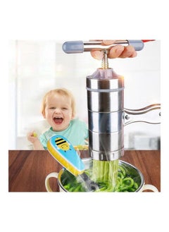 Generic Home Stainless Steel Manual Press Pasta Machine Noodle Maker Silver  - Image 5