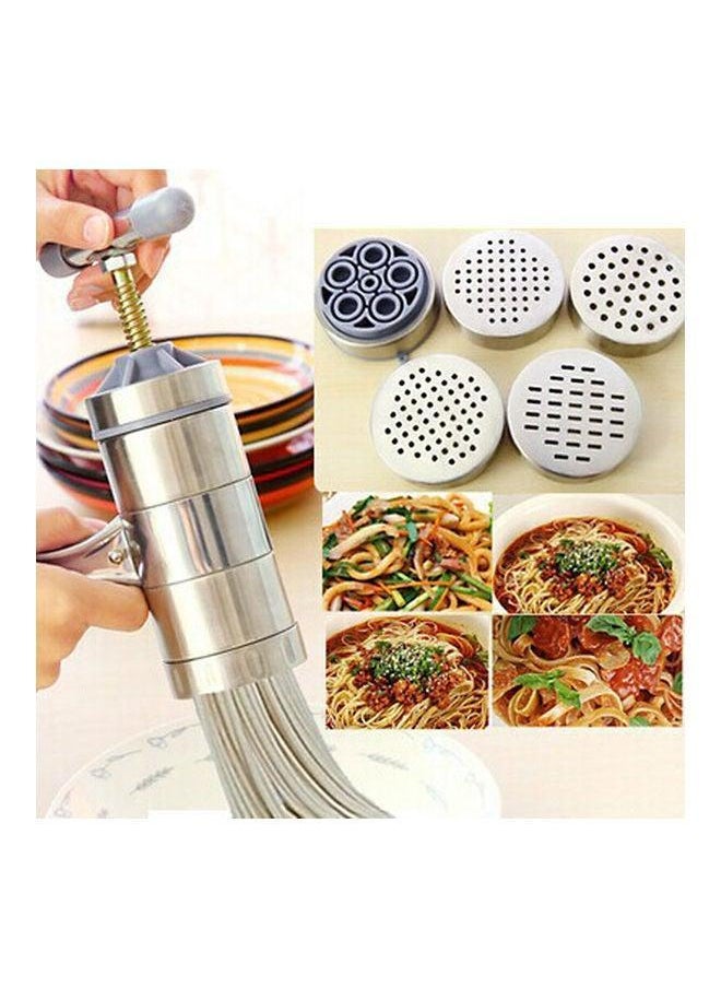 Generic Home Stainless Steel Manual Press Pasta Machine Noodle Maker Silver  - Image 4