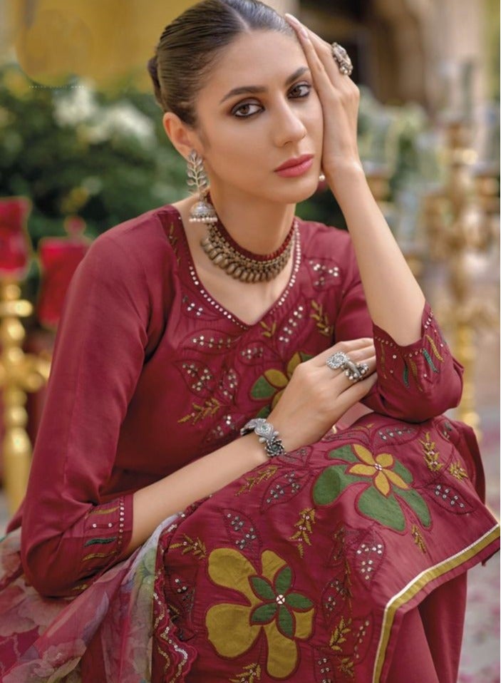 Fully stiched Kurti with pant and Dupatta  - Image 1