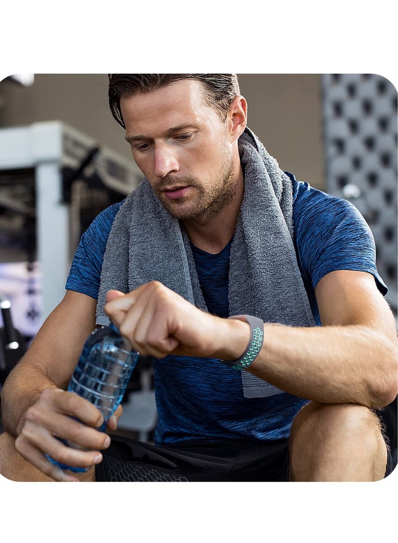 Captaintech Silicone Wristbands for Fitbit Charge 4, Compatible with Fitbit Charge 3 Bands, Sport Waterproof Breathable Bands for Fitbit Charge 3 Bands - Image 5