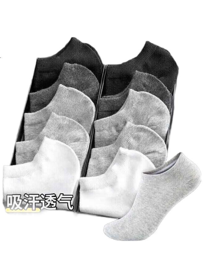 Cotton Thirteen Men'S Short Socks Spring Summer Autumn [Solid Color Low Cut] Breathable Thin Boat Socks Men'S Short Tube Socks 12 Pairs Pack - Image 1
