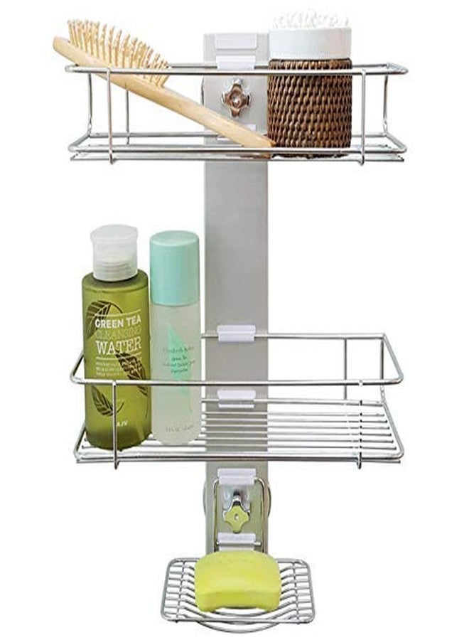 Bath Beyond BATHBEYOND Shower Caddy Suction Cup Tier Shower Shelf - Adjustable Shower Caddy 400 Stainless Steel No-Drilling and Extra Adhesive Sticker for More Stronger Suction (3Tier) - Image 3