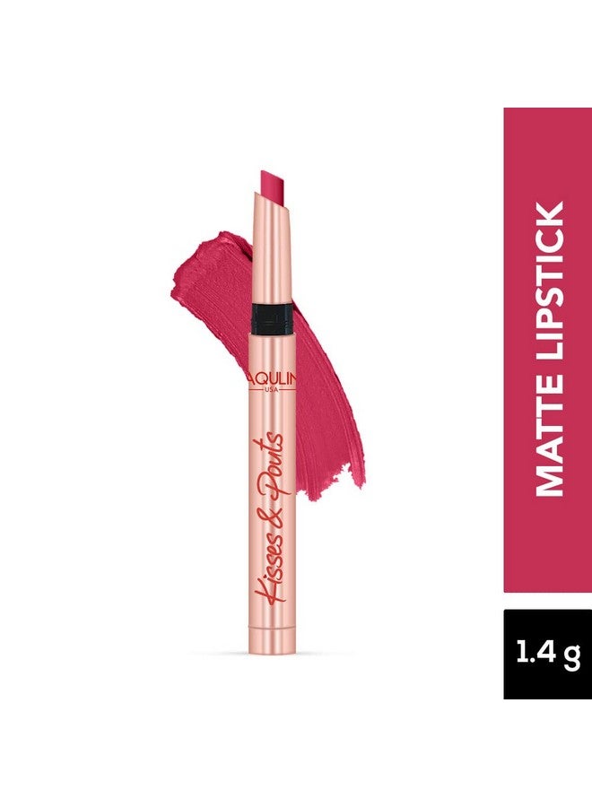 جاكلين يو أس أيه أحمر شفاه غير لامع مقاوم للتلطخ وغني بفيتامين إي من كيسز آند بوتس، 1.4 جرام، كاندي كيس 07 - Image 2