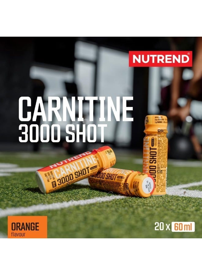 Nutrend Carnitine 3000 Shot, Orange Flavor, 60ml Pack of 20 - Image 3