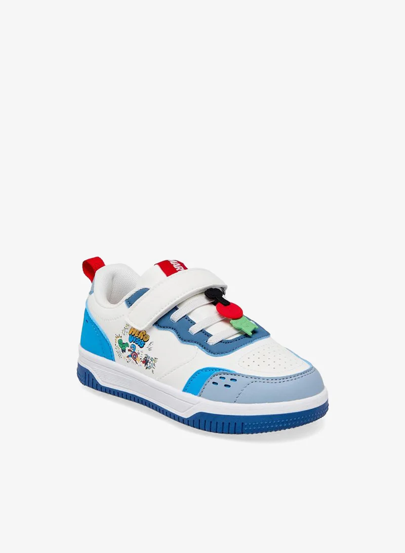 مارفل Boys Avengers Print Hook & Loop Ankle School Sneakers