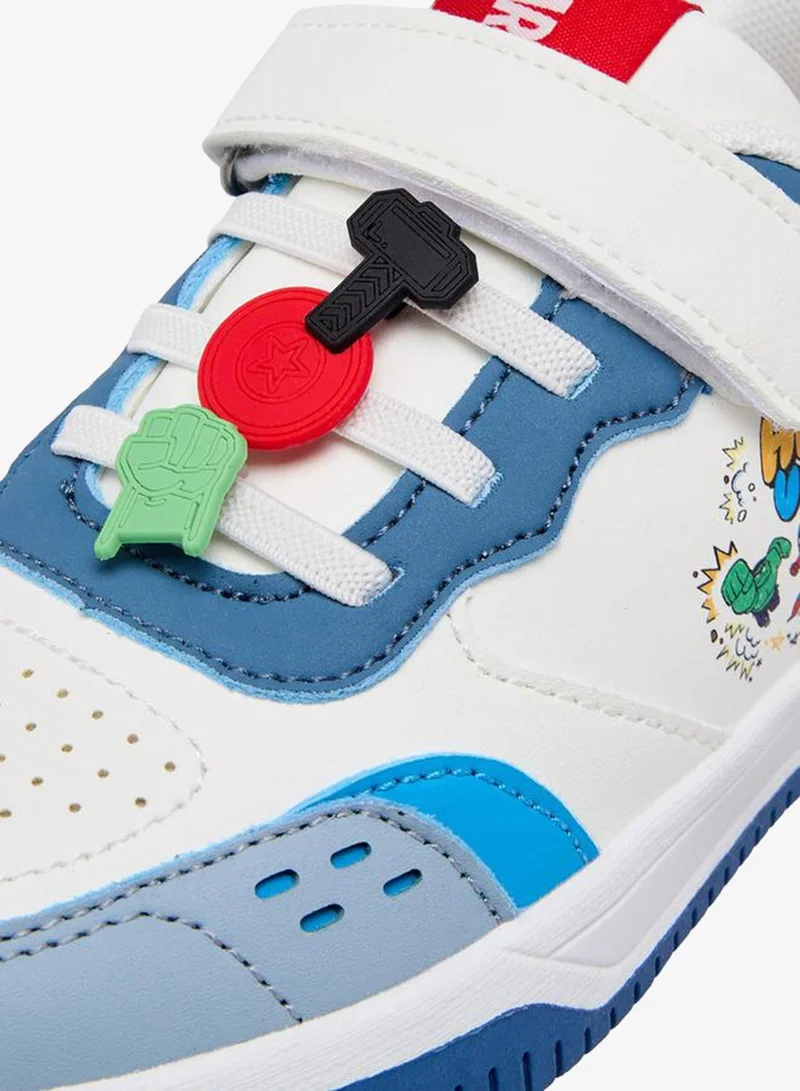 Marvel WHITE Boys Avengers Print Hook & Loop Ankle School Sneakers for Men | Best Price UAE