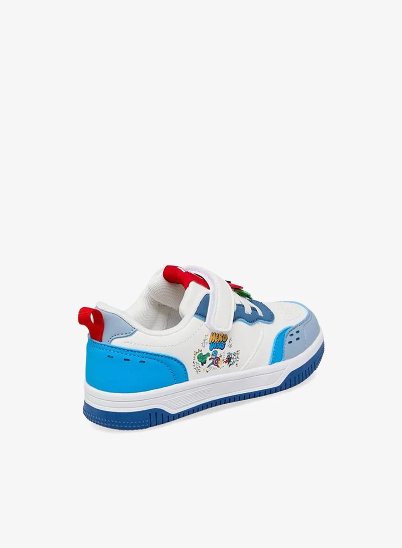 Marvel WHITE Boys Avengers Print Hook & Loop Ankle School Sneakers for Men | Best Price UAE
