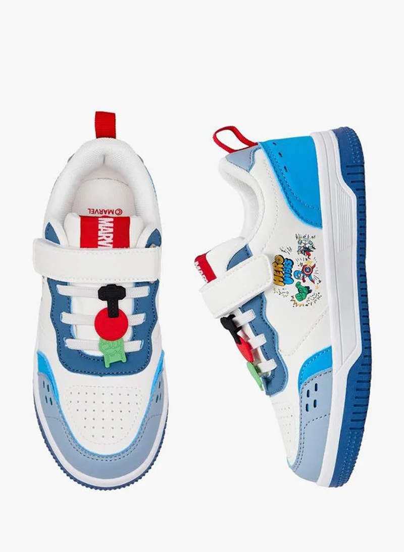 Marvel WHITE Boys Avengers Print Hook & Loop Ankle School Sneakers for Men | Best Price UAE