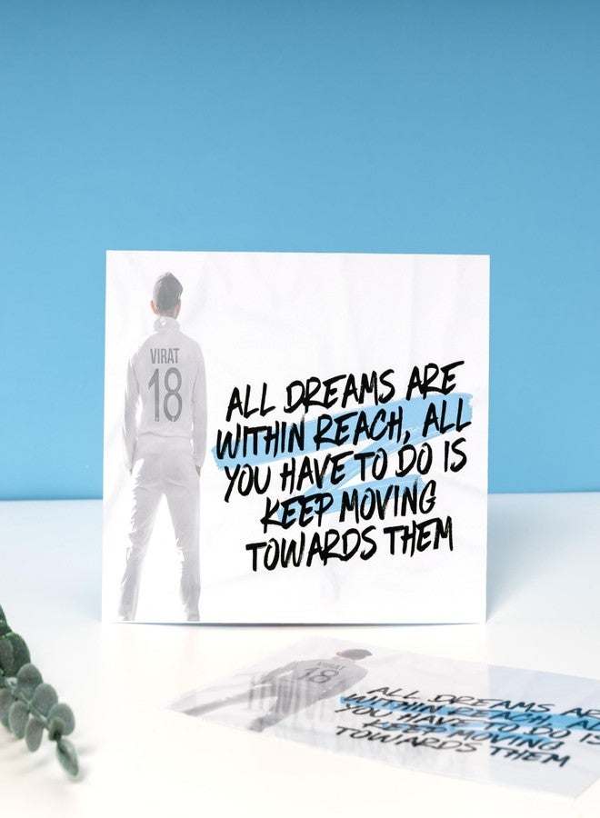 Rarejoy Virat Kohli Gift Hamper for Cricket Lover, G.O.A.T Quote Desk Keepsake, Diary & Greeting Card | Unique Gift Set for Cricket Fans | for Men and Women, Birthday, All Occasion - Image 5