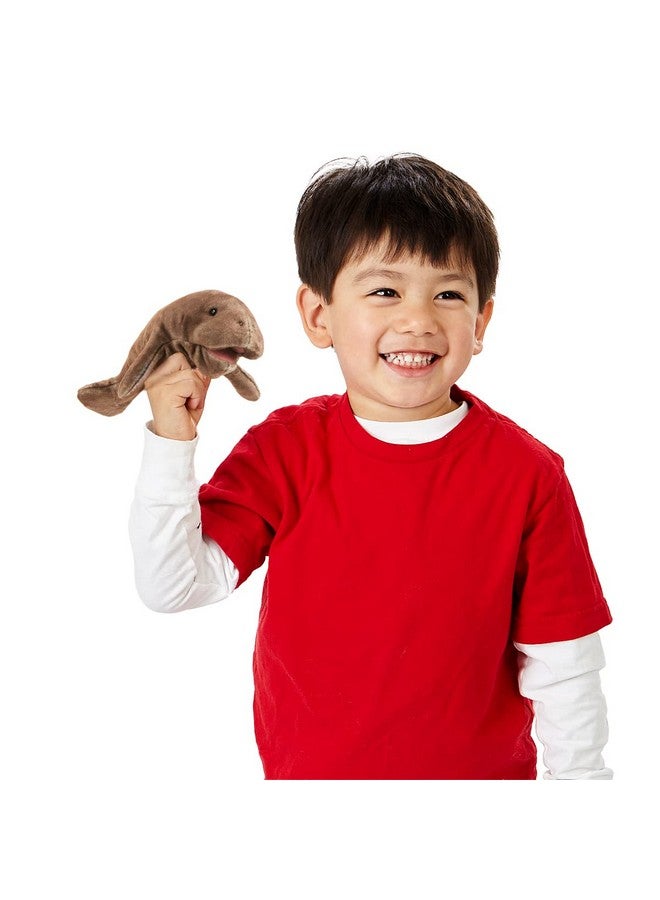Folkmanis Mini Manatee Finger Puppet, Gray - Image 2
