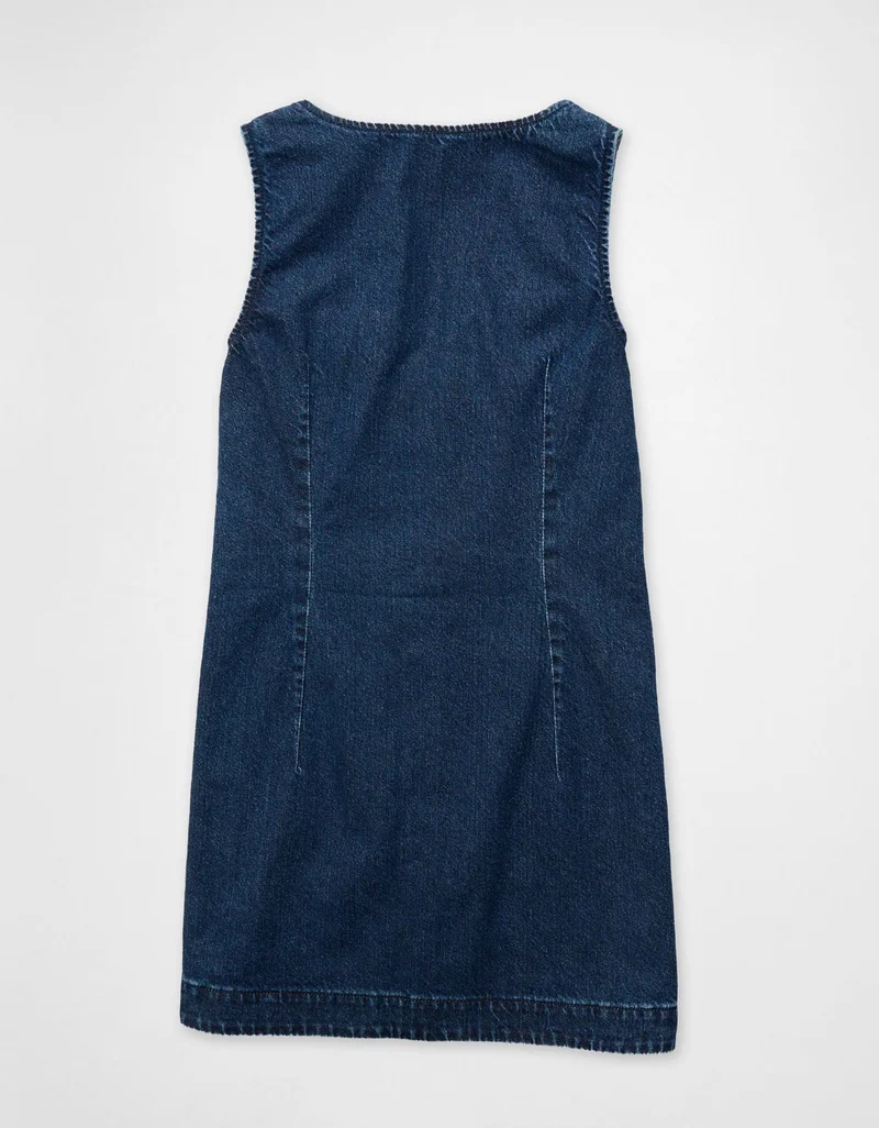 American Eagle  AE Button-Front Pinafore Mini Dress for Women | Best Price UAE