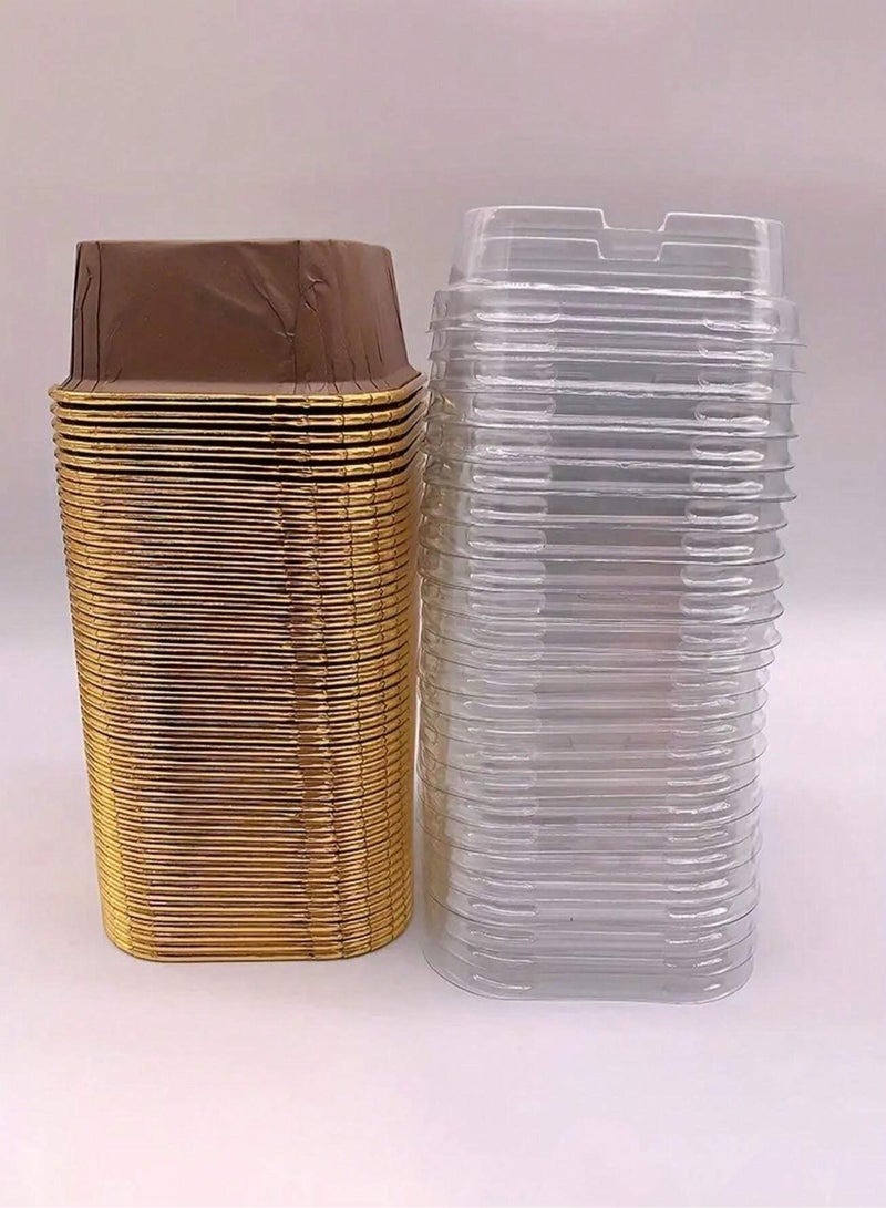 Disposable Muffin Cupcake Baking Cups, High Temperature Oven Baking Cups to Add a Special Touch to Birthdays, Weddings, Holidays and Parties 50 Pieces Without Lid  - Image 5