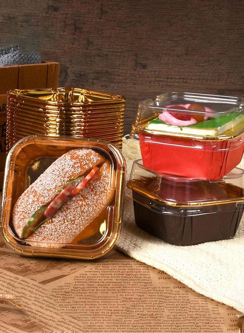 Disposable Muffin Cupcake Baking Cups, High Temperature Oven Baking Cups to Add a Special Touch to Birthdays, Weddings, Holidays and Parties 50 Pieces Without Lid  - Image 2