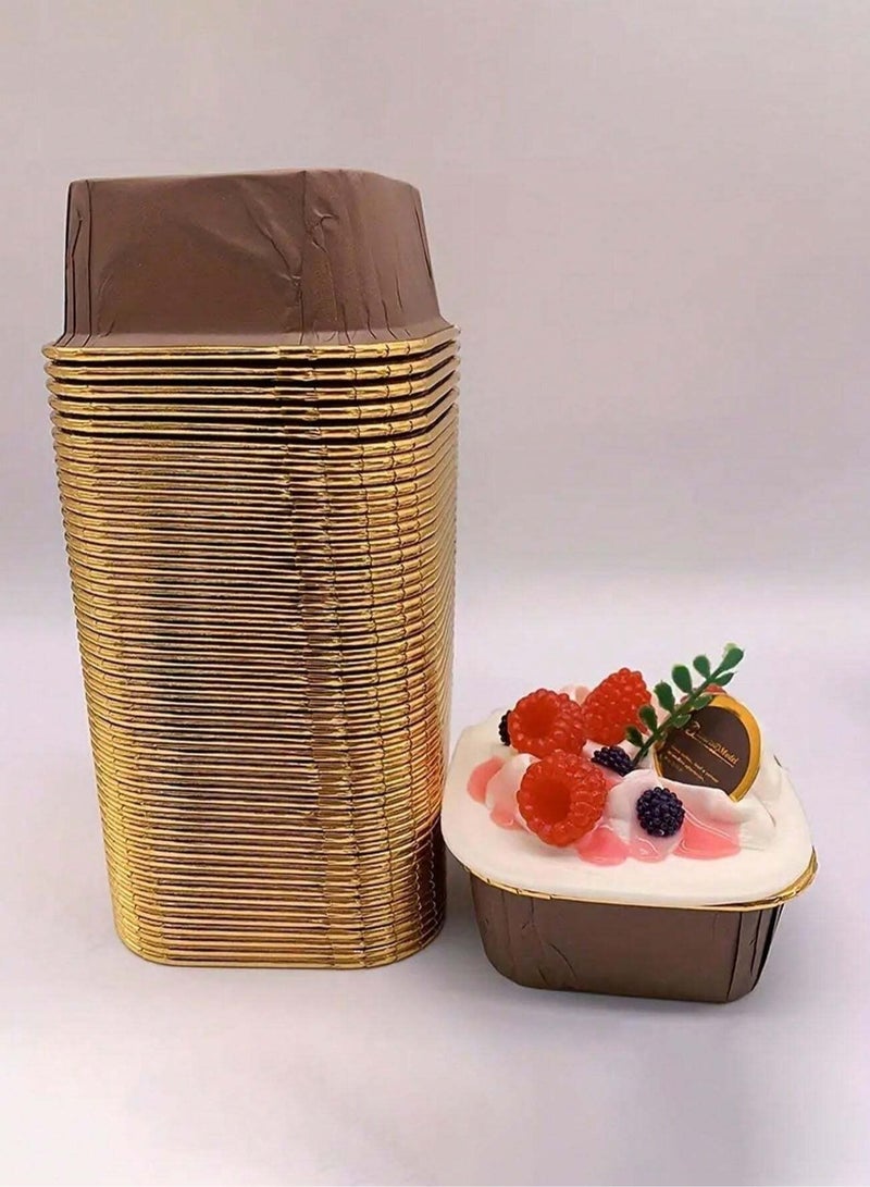 Disposable Muffin Cupcake Baking Cups, High Temperature Oven Baking Cups to Add a Special Touch to Birthdays, Weddings, Holidays and Parties 50 Pieces Without Lid  - Image 3