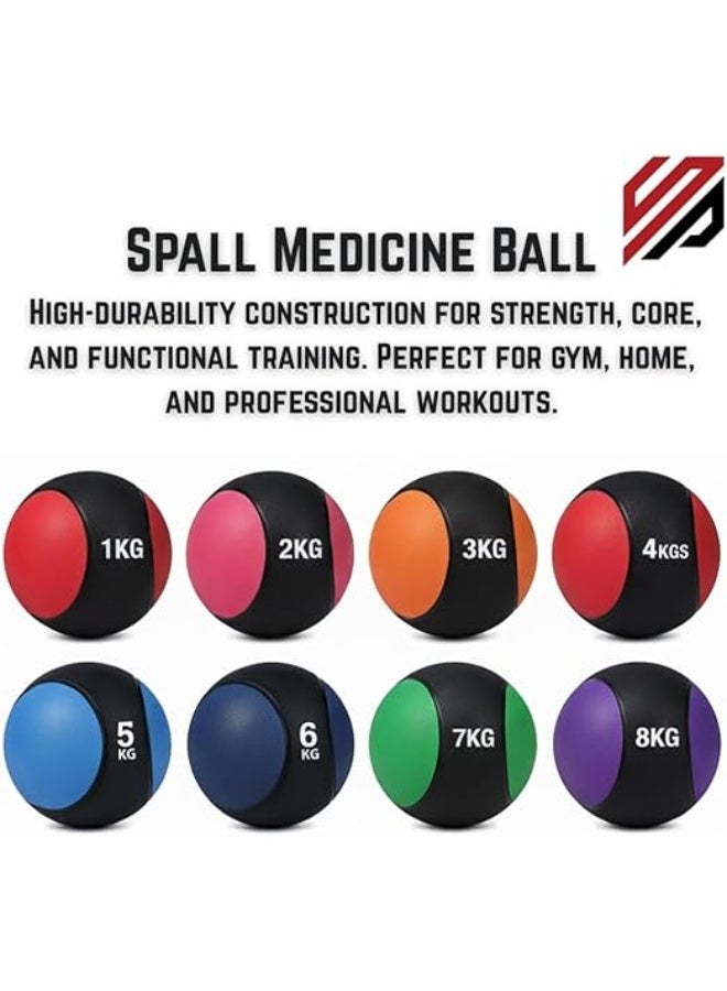 Spall 7Kg Fitness Weighted Medicine Balls Handheld Rubber Med for Core Balance Ab Workout Equipment Home Gym Exercise Weights, Core Strength Training Wall Balls, Home Gym Workout Exercise Balls - Image 2