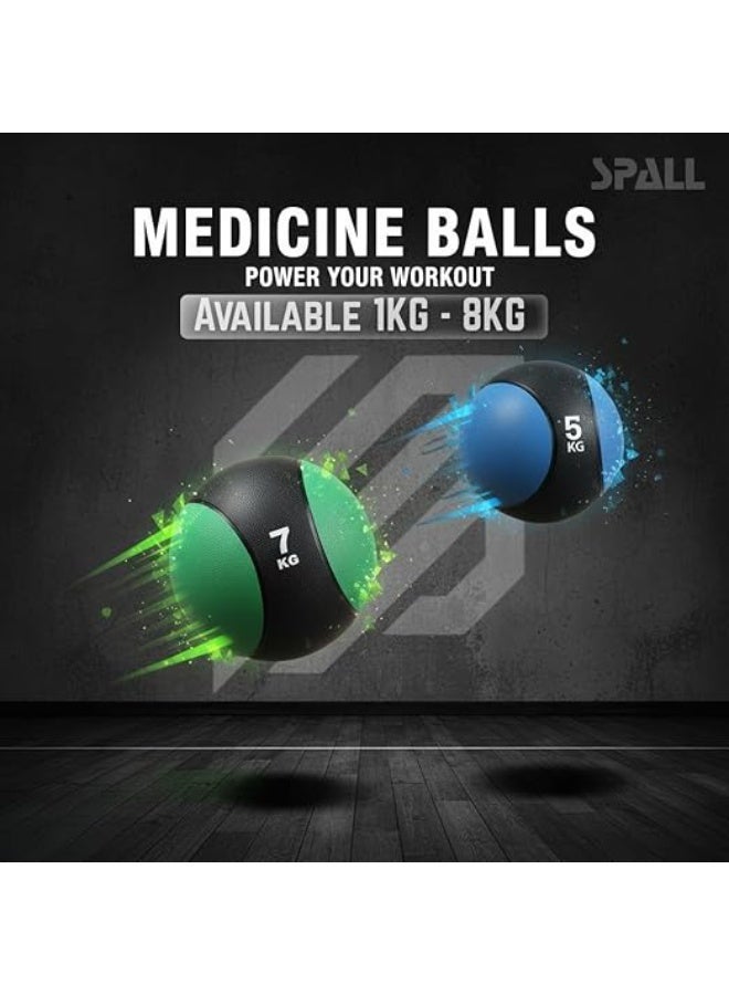 Spall 7Kg Fitness Weighted Medicine Balls Handheld Rubber Med for Core Balance Ab Workout Equipment Home Gym Exercise Weights, Core Strength Training Wall Balls, Home Gym Workout Exercise Balls - Image 4