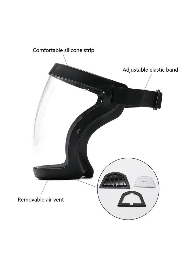 CHU DAI Super Protective Face Shield,Anti Fog Mask,Adult Clear Face Shield,Plastic Face Mask ,with Replaceable Filters  - Image 2