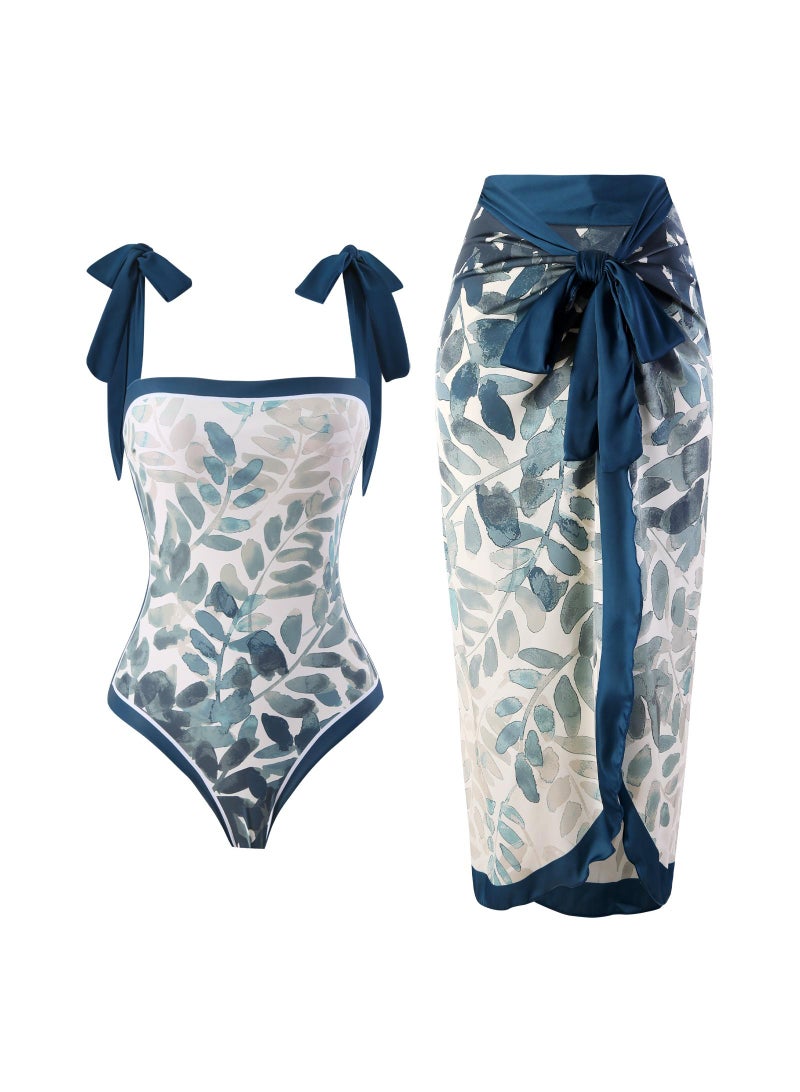 general Women's 2-Piece Swimsuit Chiffon Skirt Style Swimsuit Fashionable Swimsuit Birthday Gift Swimsuit Party Best Gift - Image 1