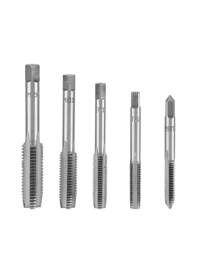 Tap And Die Set Metric Wrench Cut Hand Threading Tool Metric Tapping Wrench Set Tap And Die Set 12 Pcs - Image 5