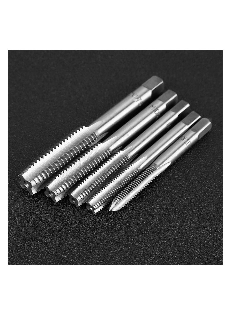 Tap And Die Set Metric Wrench Cut Hand Threading Tool Metric Tapping Wrench Set Tap And Die Set 12 Pcs - Image 4