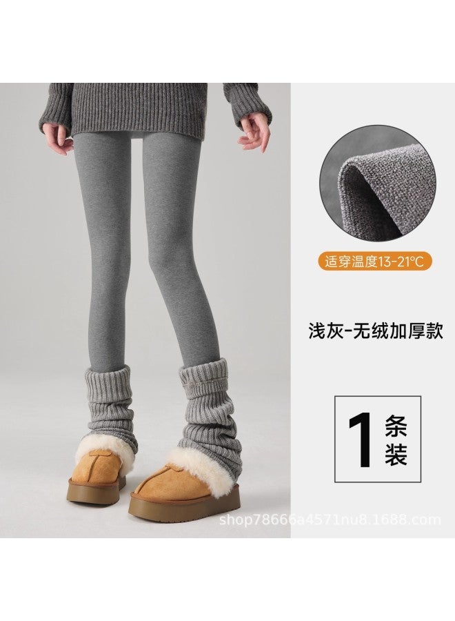 Dark Gray Pantyhose Women's Spring, Autumn And Winter Velvet Stockings Multi-size Pressure Slimming Look Black Vertical Pattern Leggings