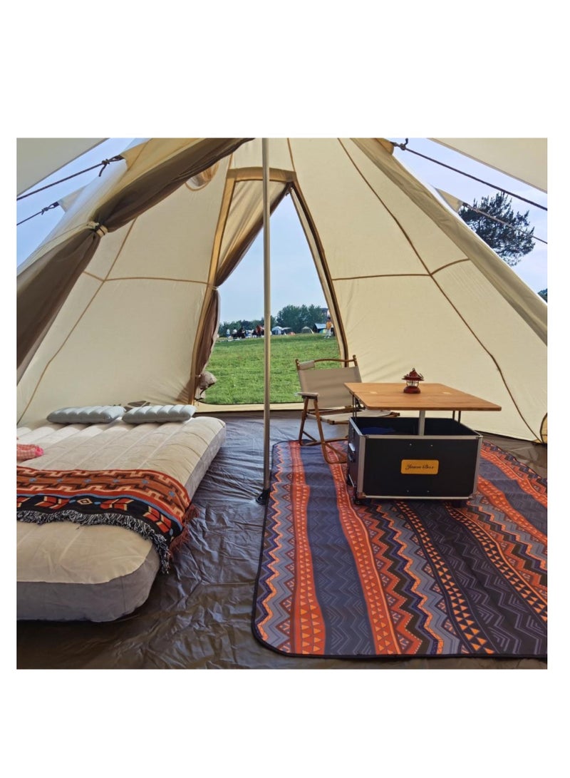 NOVOLAN Beach Blanket Extra Large Sand Proof Waterproof Picnic Mat for Camping, Hiking, Outdoor - Thickened Moisture-proof Floor Mat (Grey) - Image 3