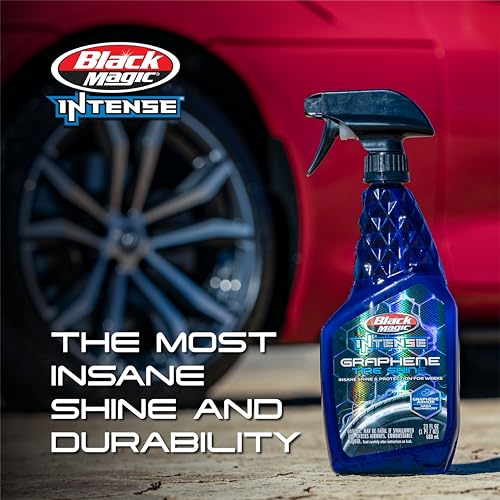 Black Magic بلاك ماجيك 120177 لمعان الإطارات الجرافيني المكثف 16 أونصة - أفضل لمعان للإطارات والمتانة، مقاوم لغبار الفرامل والأوساخ على الطريق مع تعزيز عمق اللون وغناه - Image 2