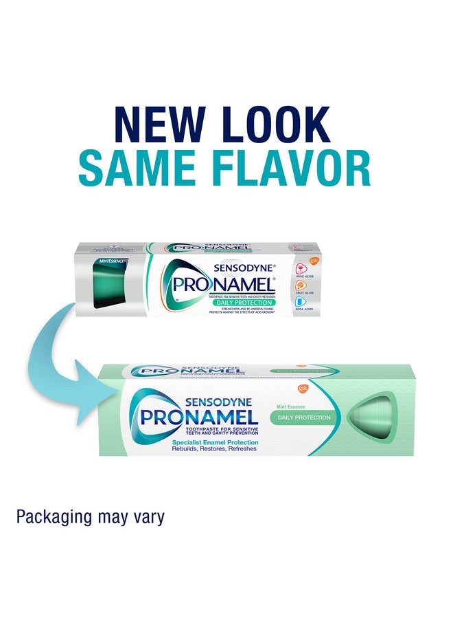 SENSODYNE PRONAMEL Daily Protection Enamel Toothpaste For Sensitive Teeth To Reharden And Strengthen Enamel Mint Essence 4 Ounce (Pack Of 3) - Image 3