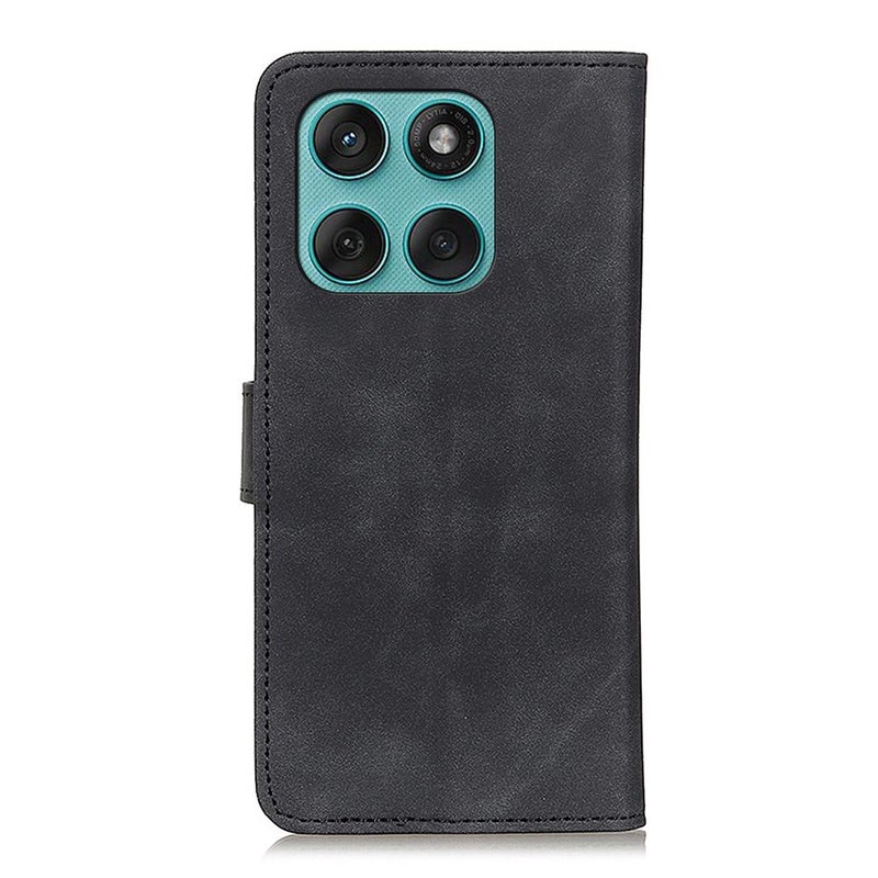 HuHa Case Cover For Motorola Edge 60 Fusion / 60 Pro KHAZNEH Retro Texture Leather Phone Case(Black) - Image 3