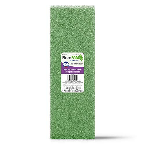 FloraCraft FloraFōM Block 1.9 Inch x 3.9 Inch x 11.9 Inch Green - Image 1