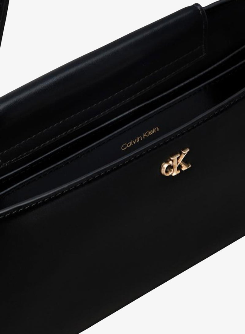CALVIN KLEIN Monogram Plaque Convertible Shoulder Bag - Image 4
