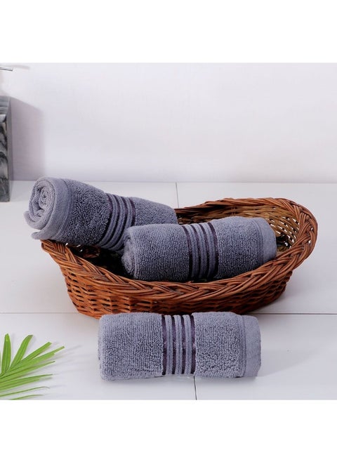 Valencia Face Towel Charcoal 33X33Cm | Performance Fiber Lightweight Everyday Use Face Towels | Ultra Soft And Highly Absorbent For Bathroom Kitchen