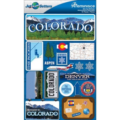 Reminisce Jet Setters 2 3-Dimensional Sticker, Colorado - Image 1