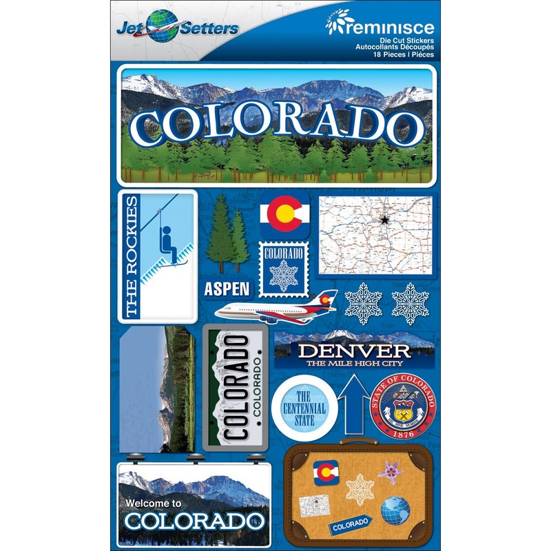 Reminisce Jet Setters 2 3-Dimensional Sticker, Colorado - Image 5
