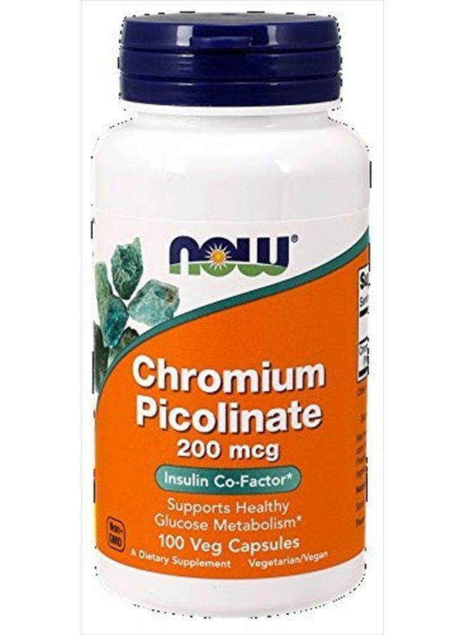 now بيكولينات الكروم 200 ميكروجرام، 100 كبسولة (عبوة من 2) - Image 1