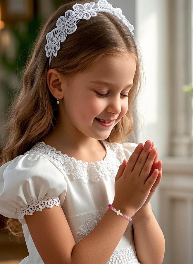 Shonyin First Communion Gifts for Girls, 1st First Holy Communion Decorations Gifts Catholic Cross Bracelet for Girls Goddaughter - Image 2