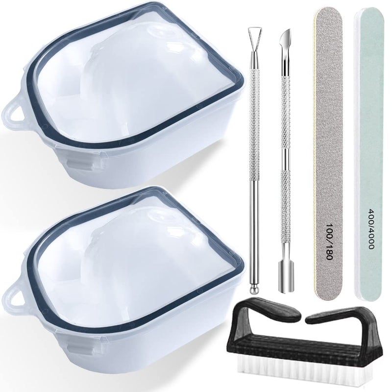 HiMo Nail Soaking Bowl Gel Nail Polish Remover Kit Manicure Bowl for Hand Dip Powder Remover Tools Nail Soak Off Bowl for Acrylic Nails Nail Brush Cuticle Pusher Cuticle Peeler 100180 Nail File Buffer BlockBlack