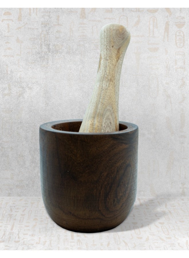 wooden pestle made of sarsooh wood and treated with olive oil. - Image 1