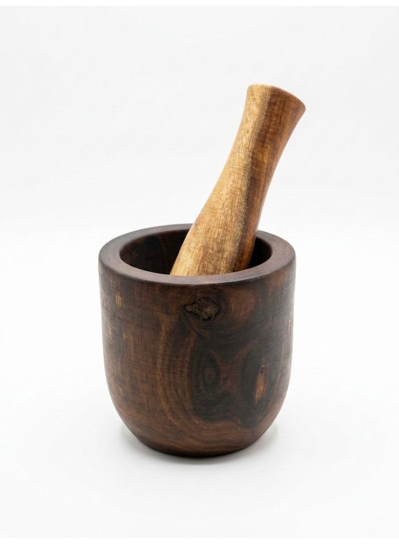 هون خشب مصنوع من خشب السرسوع و معالج بزيت الزيتون - Image 1