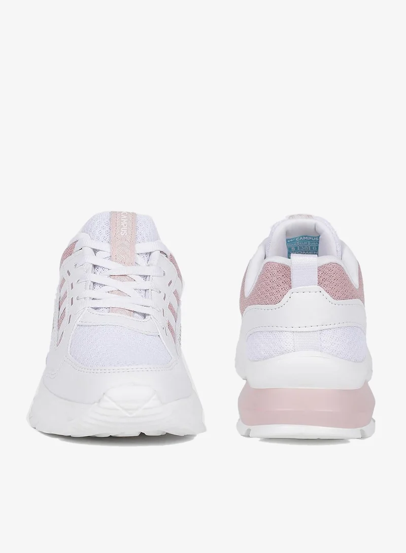 Campus White Women’s Fashion Low Top Sneakers – Eye-Catching Contrast Detailing with Modern Minimalist Appeal for Women | Best Price UAE